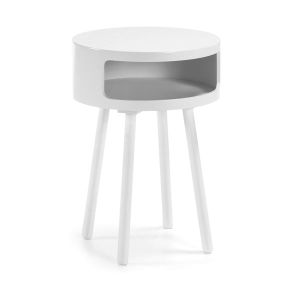 Valge kohvilaud koos hoiuruumiga Bruk - Kave Home