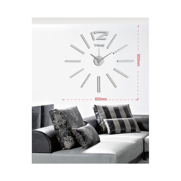 Nástěnné nalepovací hodiny Mauro Ferretti Time, ⌀ 60 cm-image-1