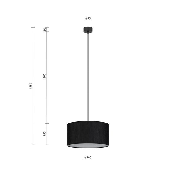 Must rippvalgusti ø 30 cm Doce - Sotto Luce-image-3