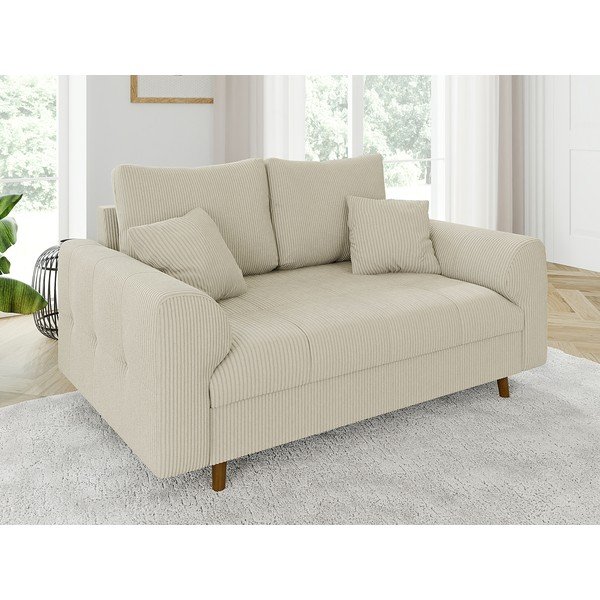 Beež velvetist diivan 150 cm Ariella – Ropez-image-3