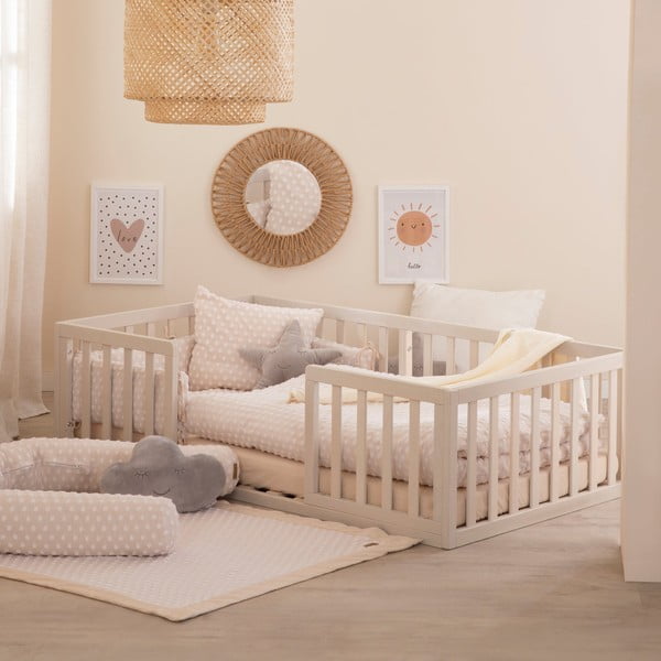 Helehall lastevoodi koos voodipõhjaga 70x140 cm - Roba-image-3