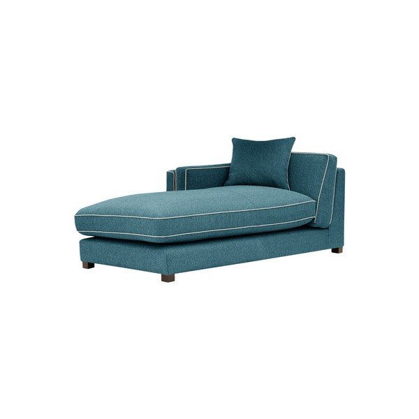 Petrolejově modrá lenoška s opěrkou na pravé straně a krémovými lemy Rodier Organdi-image-1