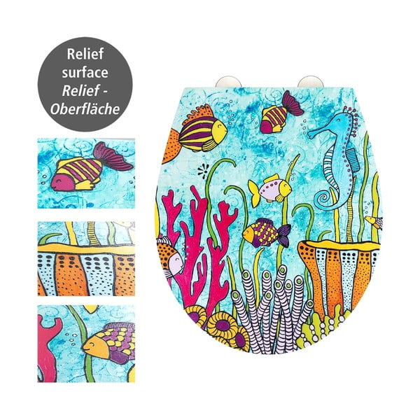 Automaatse sulgemisega prill-laud 37 x 44,5 cm Rollin'Art Ocean Life - Wenko-image-2