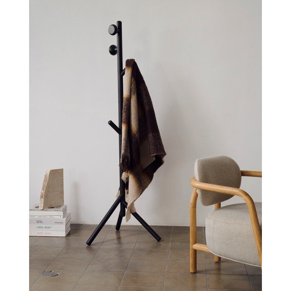 Must pöögipuidust riidenagi 46x170 cm Nadue - Kave Home-image-1