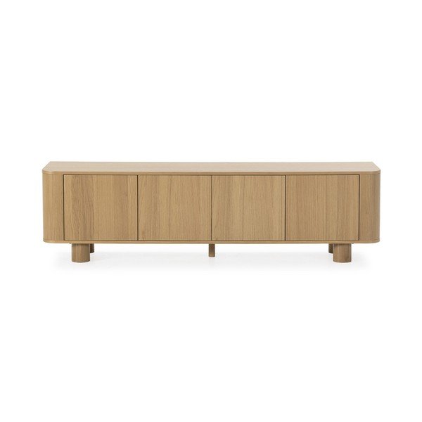Televiisorilaud tammepuust ja naturaalsest värvist 180x50,5x40 cm Padoc - MOME