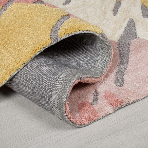 Kollane/roosa vaip 120x170 cm Woodgrain - Flair Rugs-image-1