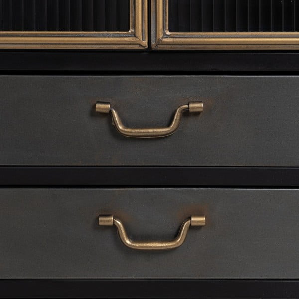 Must metallist vitriinkapp 58x150 cm Brick - Ixia-image-4