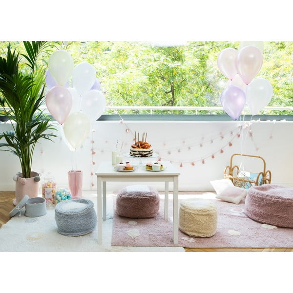 Roosa pestav käsitsi kootud puuvillane laste vaip 140x200 cm Noah - Lorena Canals-image-1