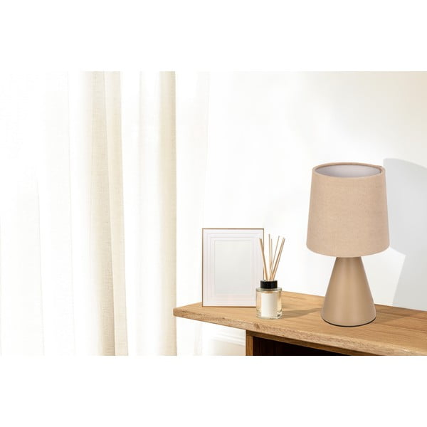 Beež lauavalgusti tekstiilist varjuga (kõrgus 24,5 cm) Satti - Candellux Lighting-image-1