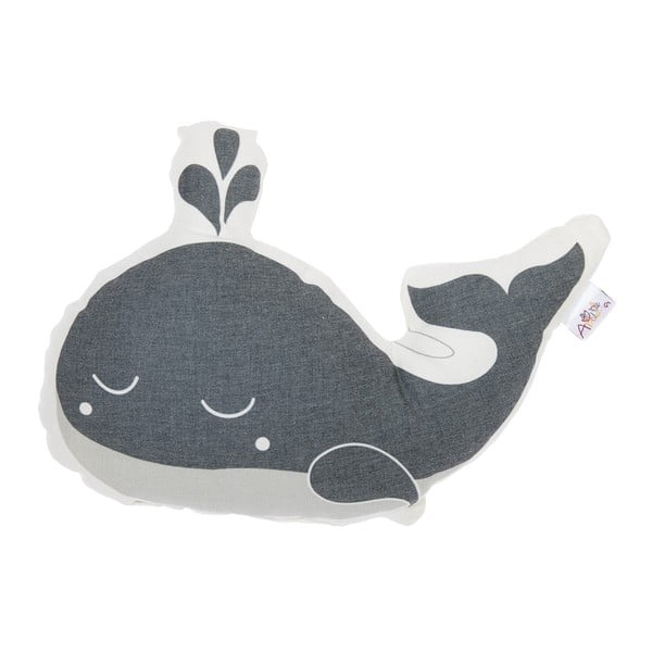 Hall puuvillane beebipadi Mike & Co. NEW YORK Pillow mänguasja vaala, 35 x 24 cm - Mike & Co. NEW YORK