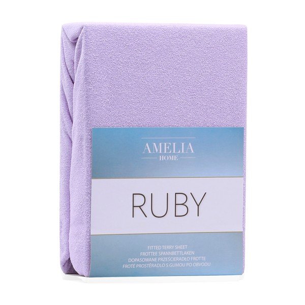 Hele lilla elastne lina, kõrge puuvillasisaldusega lina, 100/120 x 200 cm Ruby - AmeliaHome-image-1