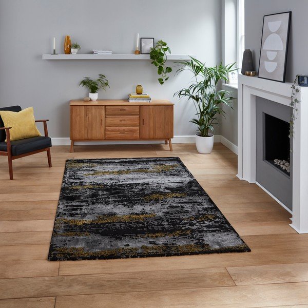 Must/kuldne vaip 290x200 cm Craft - Think Rugs-image-2