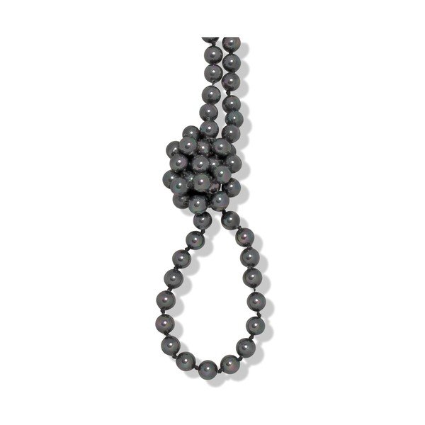 Šedý perlový náhrdelník Mara de Vida Long Night, délka 90 cm-image-1