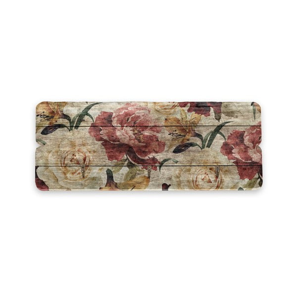 Männipuidust seinakinnitus Tierra Bella Valged lilled, 50 x 20 cm - Surdic