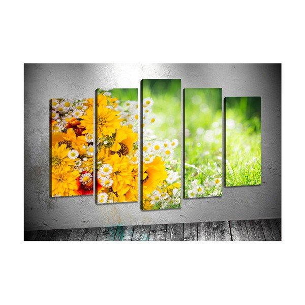 Sada 5 obrazů Tablo Center Daisy