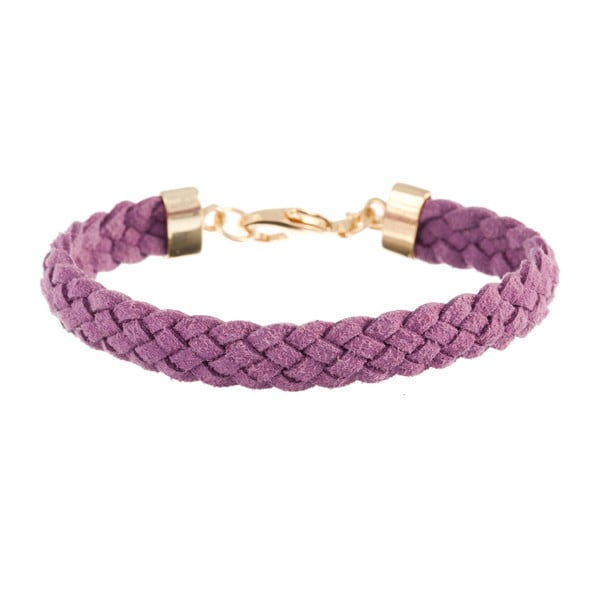 Náramek Strand braided gold, light violet