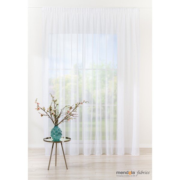 Valge kardin 140x260 cm Michelle - Mendola Fabrics-image-1