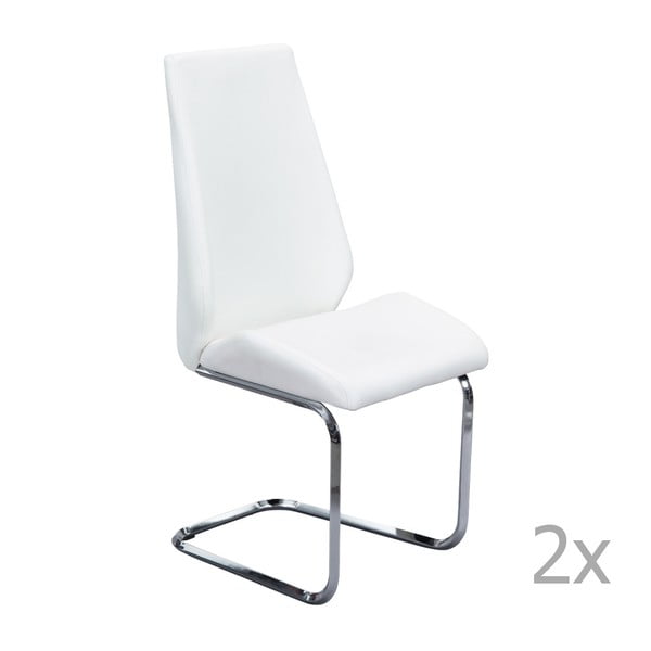 Sada 2 bílých jídelních židlí 13Casa Lira