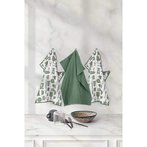 Rätikud 3 mikrokiust rätiku komplektis 48x40 cm Essential - Tiseco Home Studio-image-1