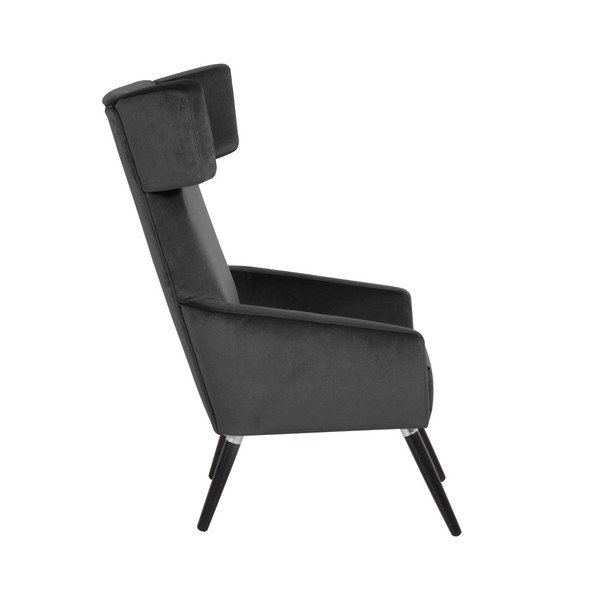 Černé křeslo ušák Max Winzer Elina Suede-image-3