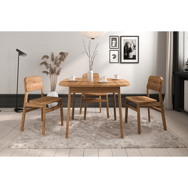 Tammepuidust söögilaud 90x180 cm Twig - The Beds-image-3