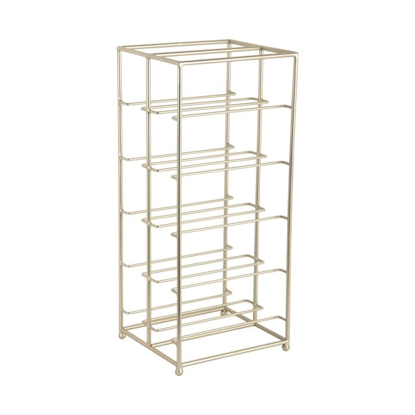 Kuldne metallist veinihoidja 10le pudelile 25x57x22,5 cm Dual Floor - PT LIVING-image-2