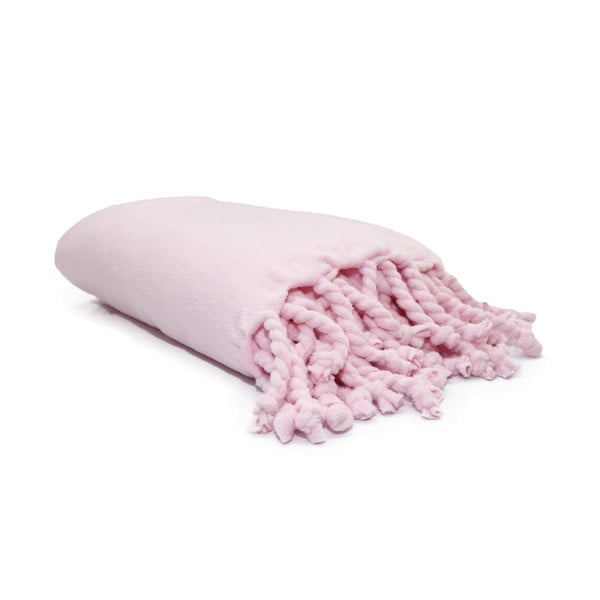 Růžová deka Domarex Tassel, 130x160 cm