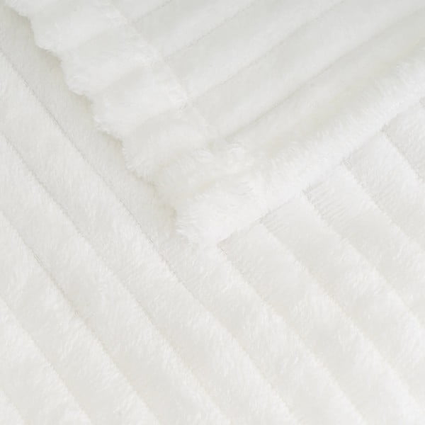 Valge mikroplüüsist tekk 130x160 cm Fur Velvet - Casa Selección-image-1