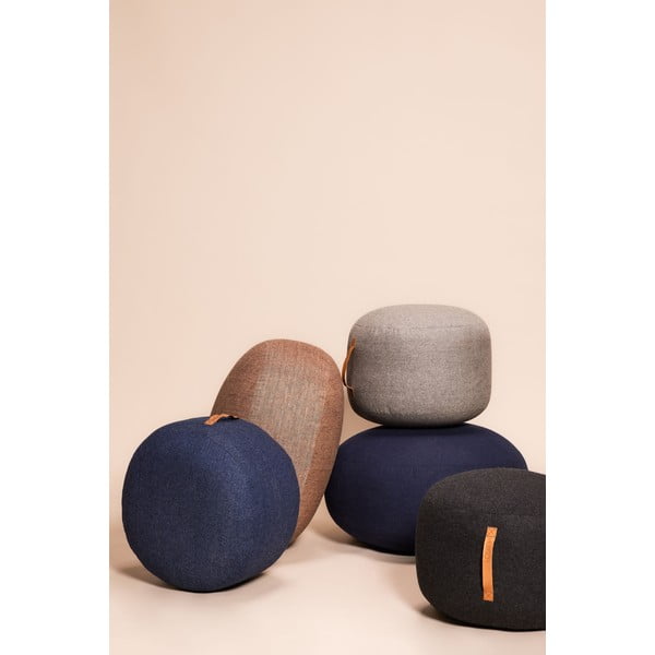 Tumesinine pouf Zerio, ø 50 cm Mochi - Hübsch-image-2