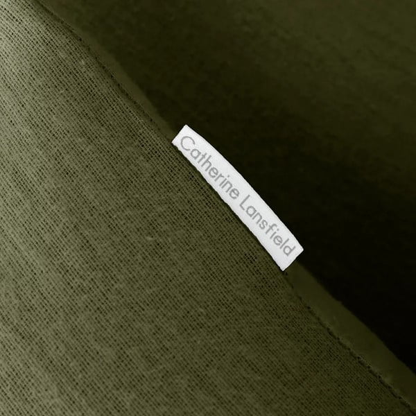 Khaki värvi flanell-voodipesu kaheinimesele 200x200 cm Brushed - Catherine Lansfield-image-2