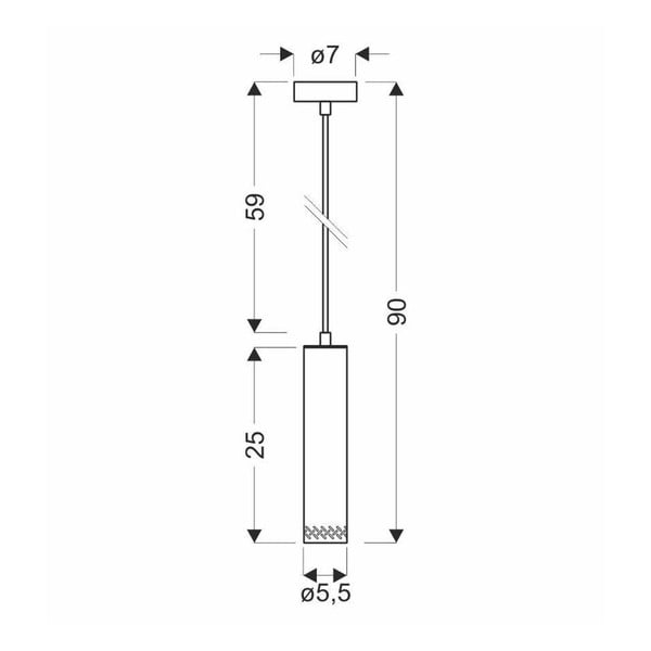  Must rippvalgusti puidust lambivarjuga ø 7 cm Tubo – Candellux Lighting-image-2