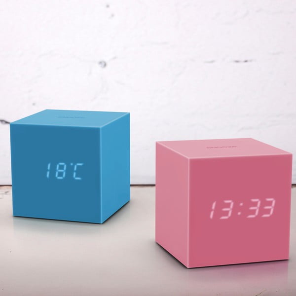 Roosa LED äratuskell Gravity Cube Gravity Cube Click - Gingko-image-1