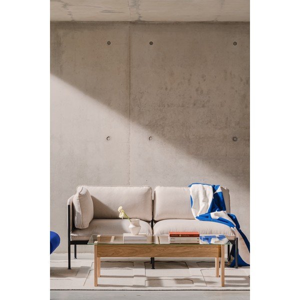 Kohvilaud klaasist pealispinnaga naturaalses värvitoonis 86x132 cm Naiko - noo.ma-image-4