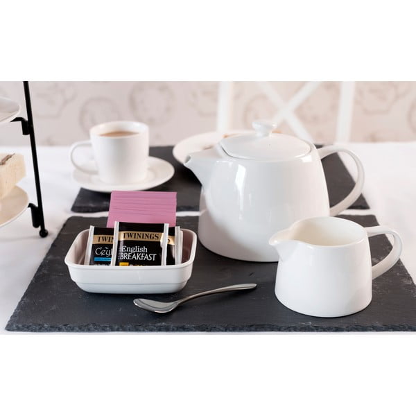 Valge portselanist piimasahtel , 0,4 l Ridget - Mikasa-image-4