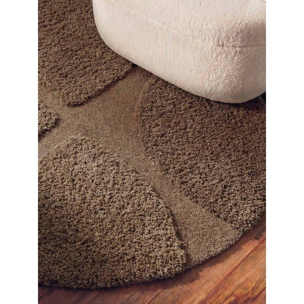 Pruun käsitsi kootud ümmargune vaip ø 160 cm Lambeth Jasper - Ted Baker-image-3