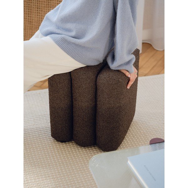 Pruunist buklé kangast taburet Radd - noo.ma-image-2