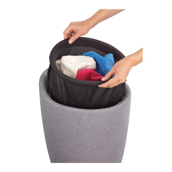 Helehall pesukorv ja pesukast ühes Linen Look, 20 l Candy - Wenko-image-3