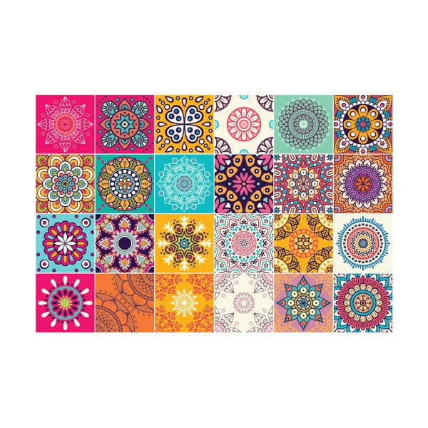 24 dekoratiivse seinakleebise komplekt Clarissa, 10 x 10 cm - Ambiance-image-2