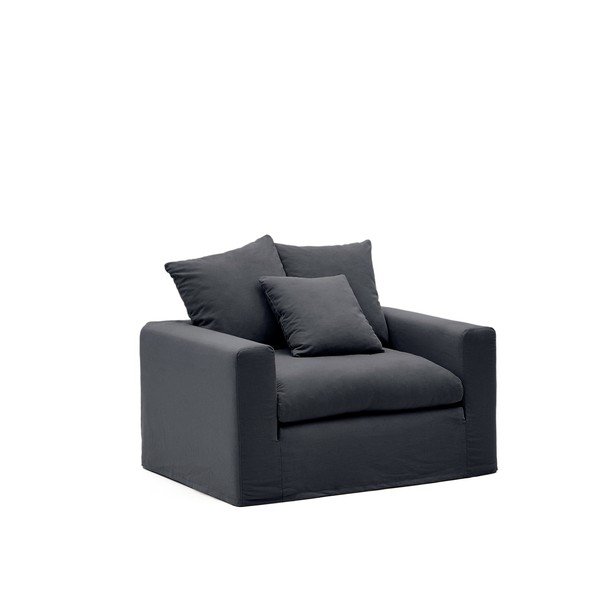 Antratsiitne linane tugitool Nora - Kave Home