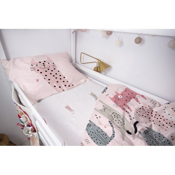 Veniv puuvillasatiinist beebilina 200x90 cm Meow Meow - Butter Kings-image-1