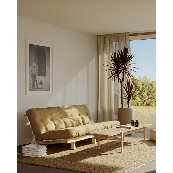 Corduroy diivanvoodi sinepist 190 cm Lean - Karup Design-image-1