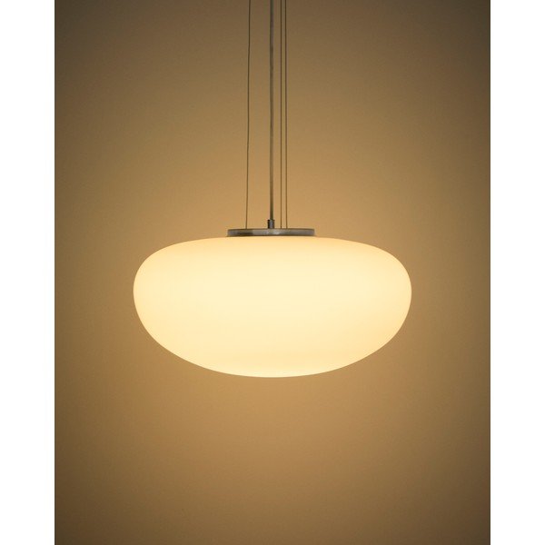 Valge ripplamp klaasist varjuga, ø 50 cm Ardali - Kave Home-image-3