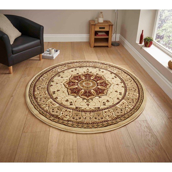 Punane-beež ümmargune vaip ø 150 cm Heritage – Think Rugs-image-1