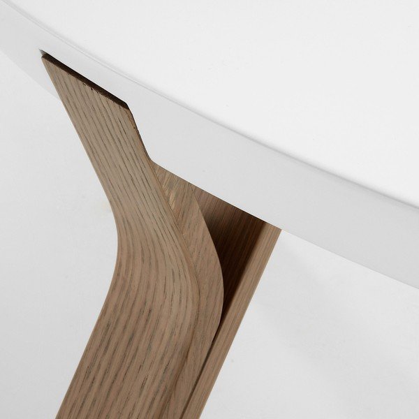 Valge kohvilaud, Ø 90 cm Solid - Kave Home-image-1