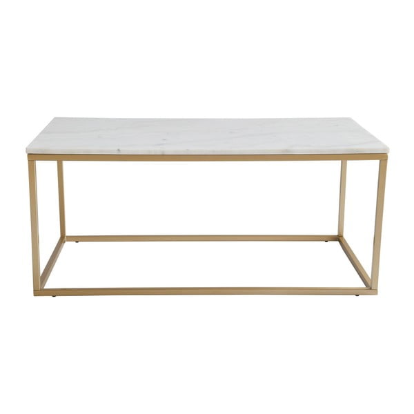 Valge marmorist laua ja kuldse alusega kohvilaud Accent - RGE