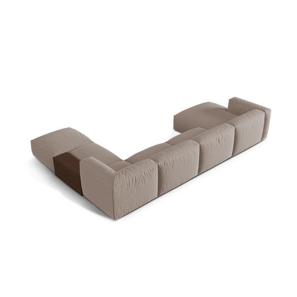 Beež modulaarne nurgadiivan (parem nurk/U) Martina - Micadoni Home-image-3