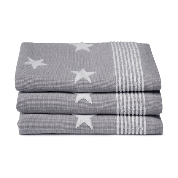 Set 3 ručníků Stardust Grey, 60x110 cm