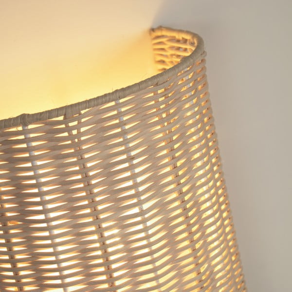 Naturaalset värvi rotangist seinalamp Kimjit - Kave Home-image-1