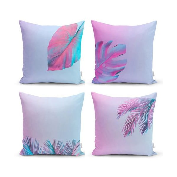4 dekoratiivse padjaümbrise komplekt Neon Lover, 45 x 45 cm - Minimalist Cushion Covers