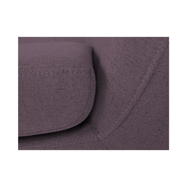 Fialová dvoumístná pohovka s hnědými nohami Mazzini Sofas Piemont-image-4